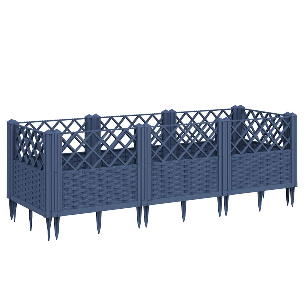 Jardinière rectangulaire modulable en plastique tressé de jardin