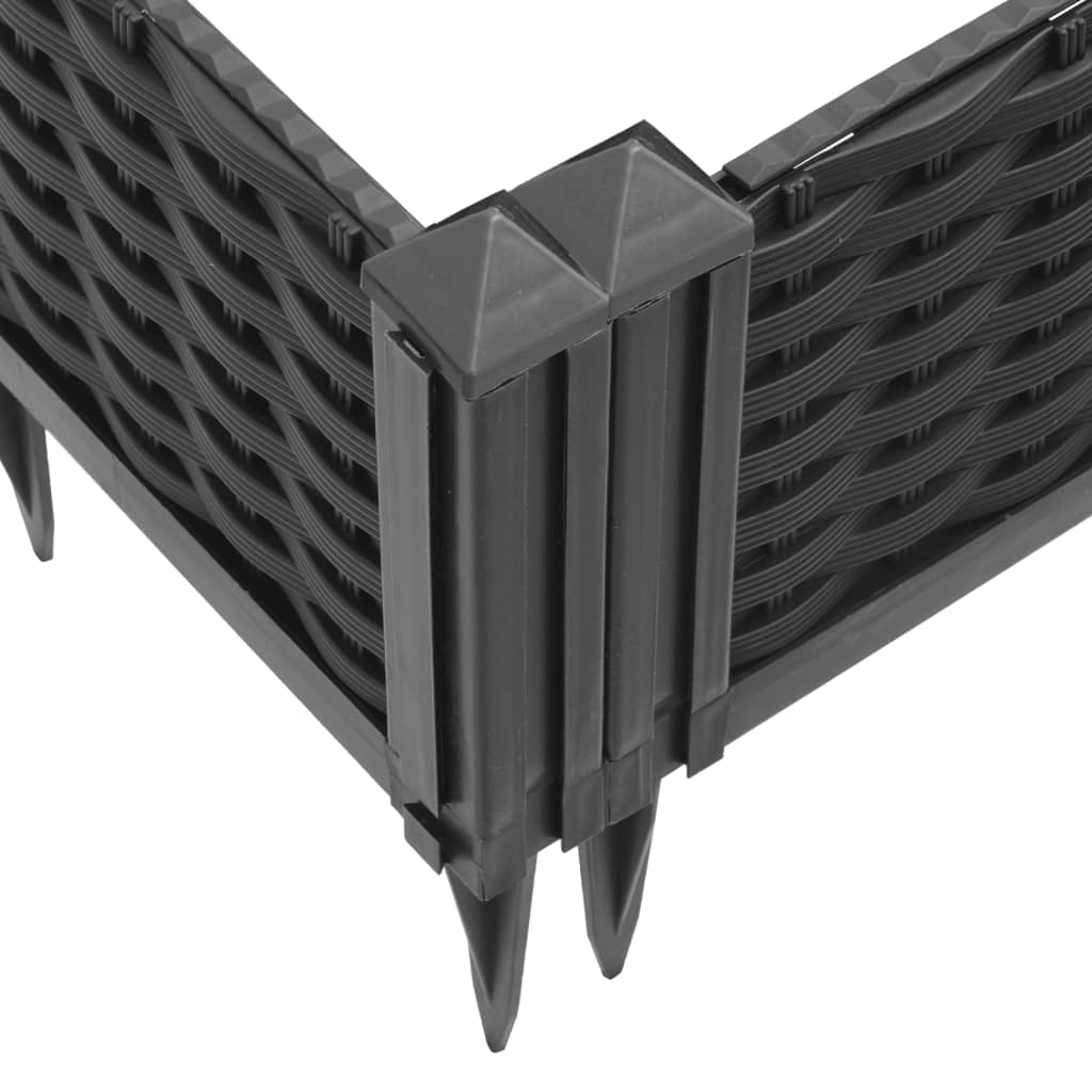 Jardinière rectangulaire modulable en plastique tressé de jardin