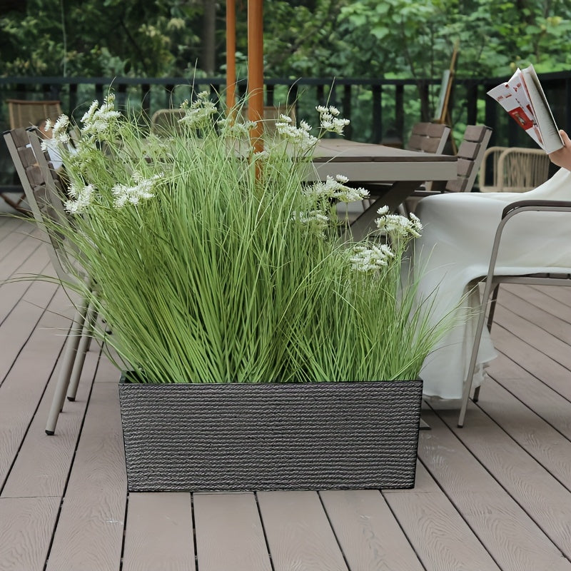 Jardinière rectangulaire en résine effet béton, 70 à 100 cm