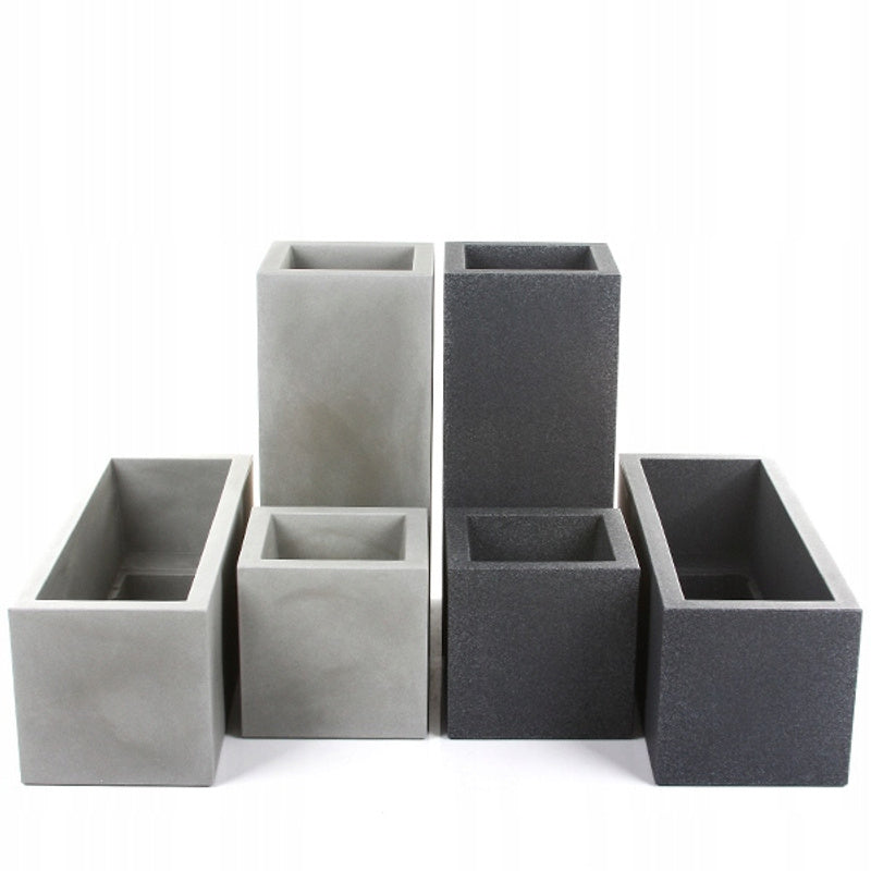 Jardinière rectangulaire XXL 100 cm gris effet béton 73 L