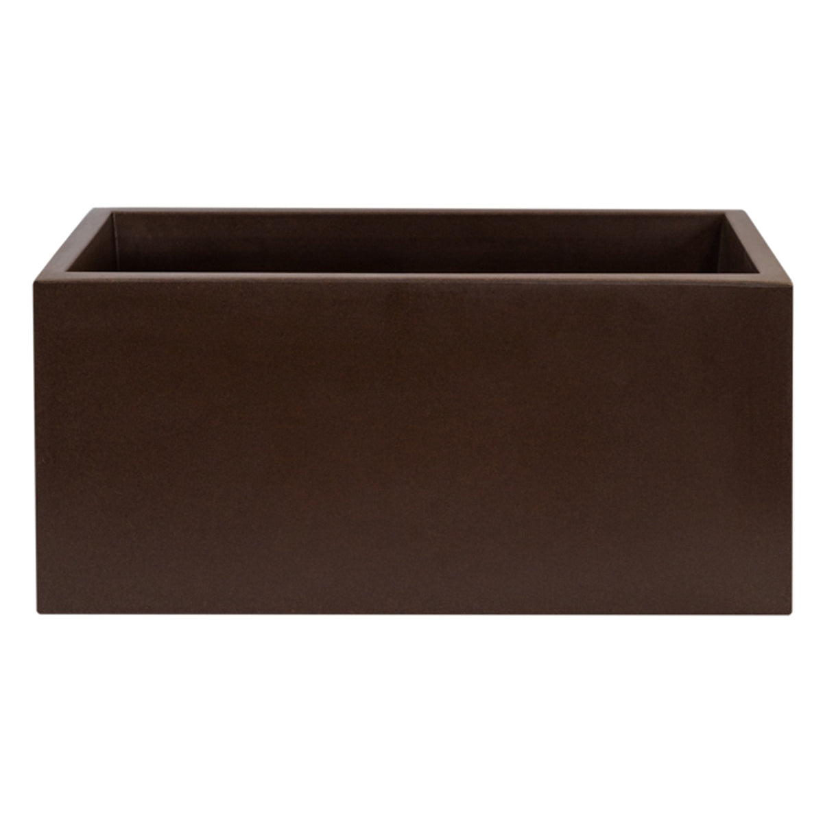 Jardinière rectangulaire XXL brun bronze à réserve d'eau