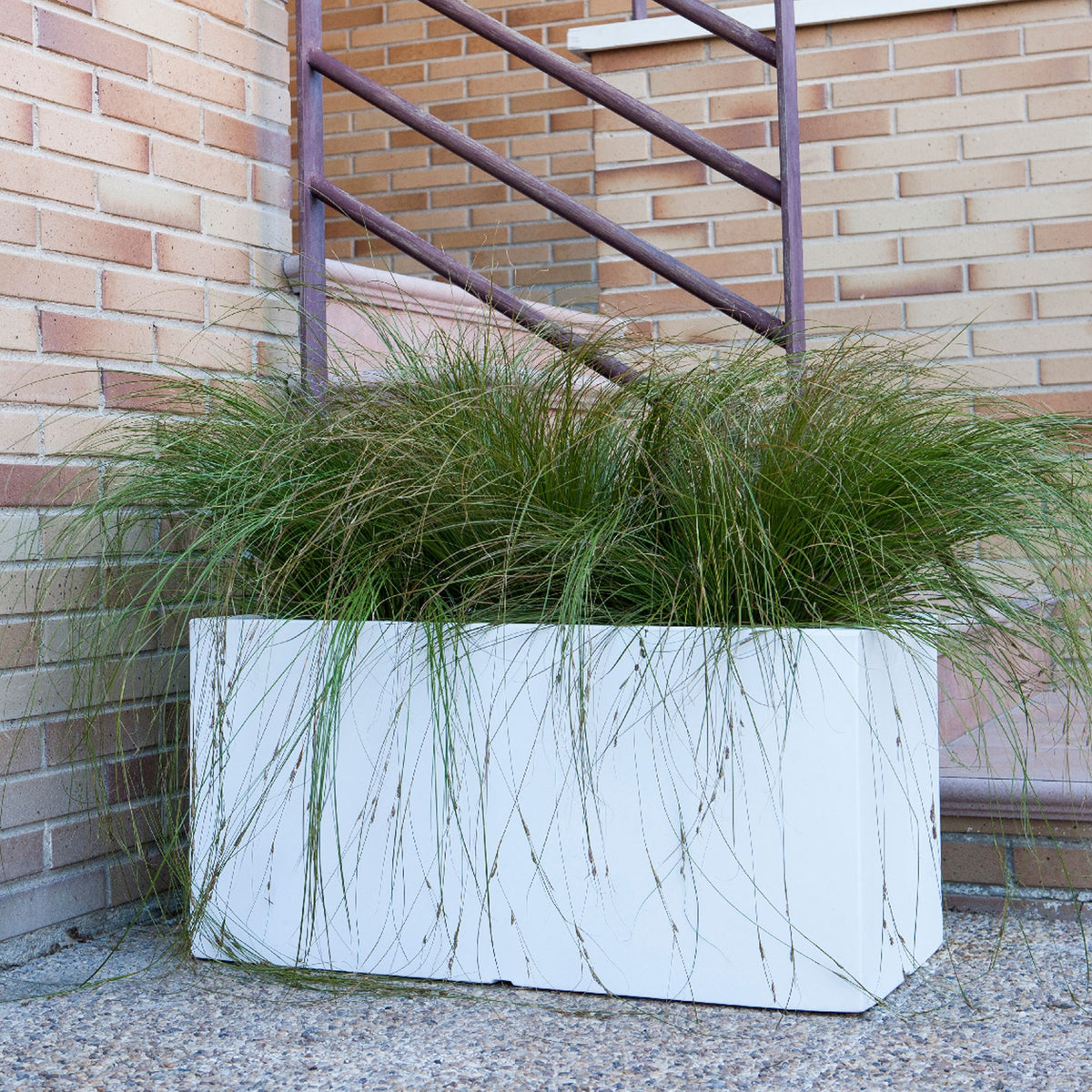 Jardinière rectangulaire XXL brun bronze à réserve d'eau