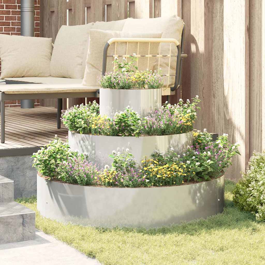 Jardinière ronde étagée en acier, Ø 90 ou Ø 120 cm, 3 niveaux