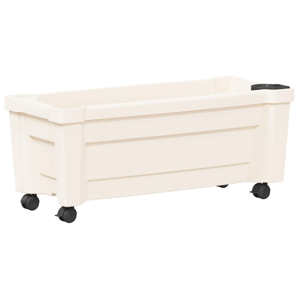 Jardinière à roulettes 79 cm en polypropylène pour balcon