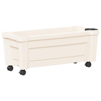Jardinière à roulettes 79 cm en polypropylène pour balcon