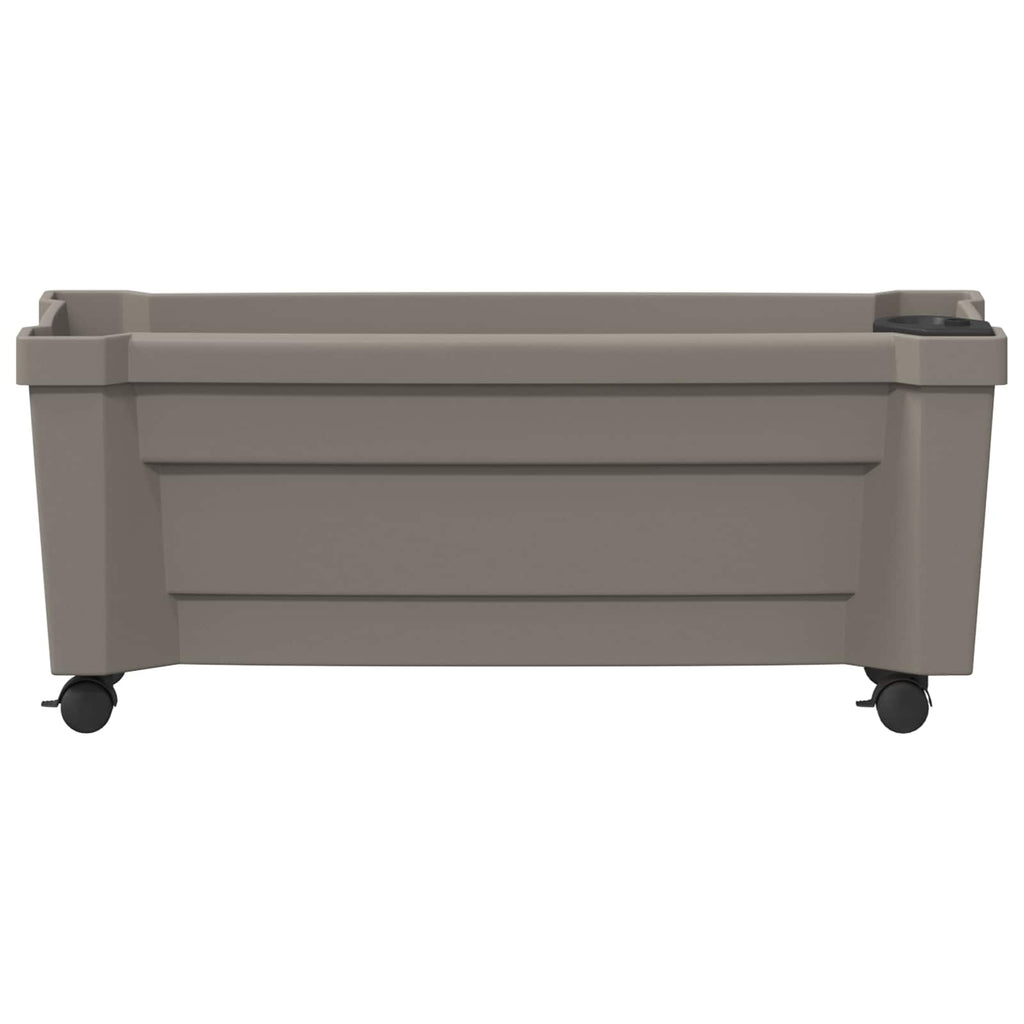 Jardinière à roulettes 79 cm en polypropylène pour balcon