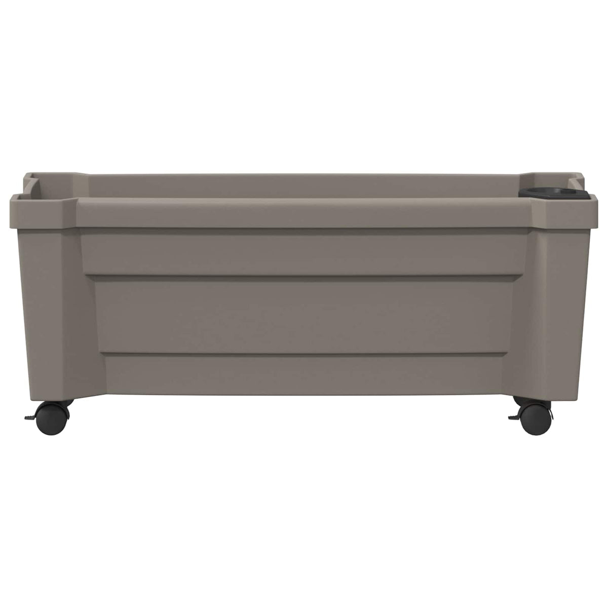 Jardinière à roulettes 79 cm en polypropylène pour balcon