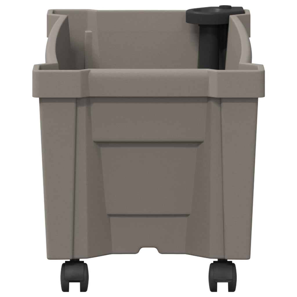 Jardinière à roulettes 79 cm en polypropylène pour balcon