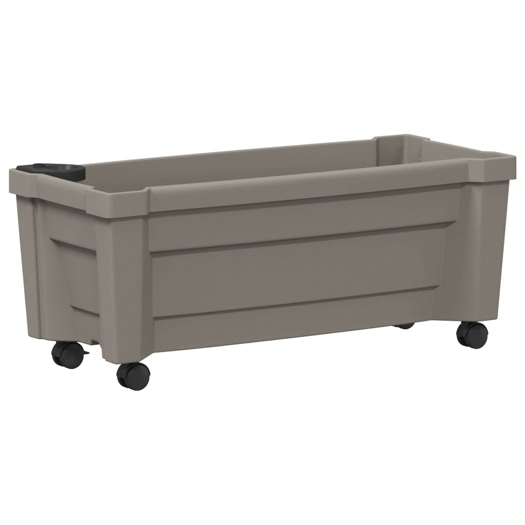 Jardinière à roulettes 79 cm en polypropylène pour balcon