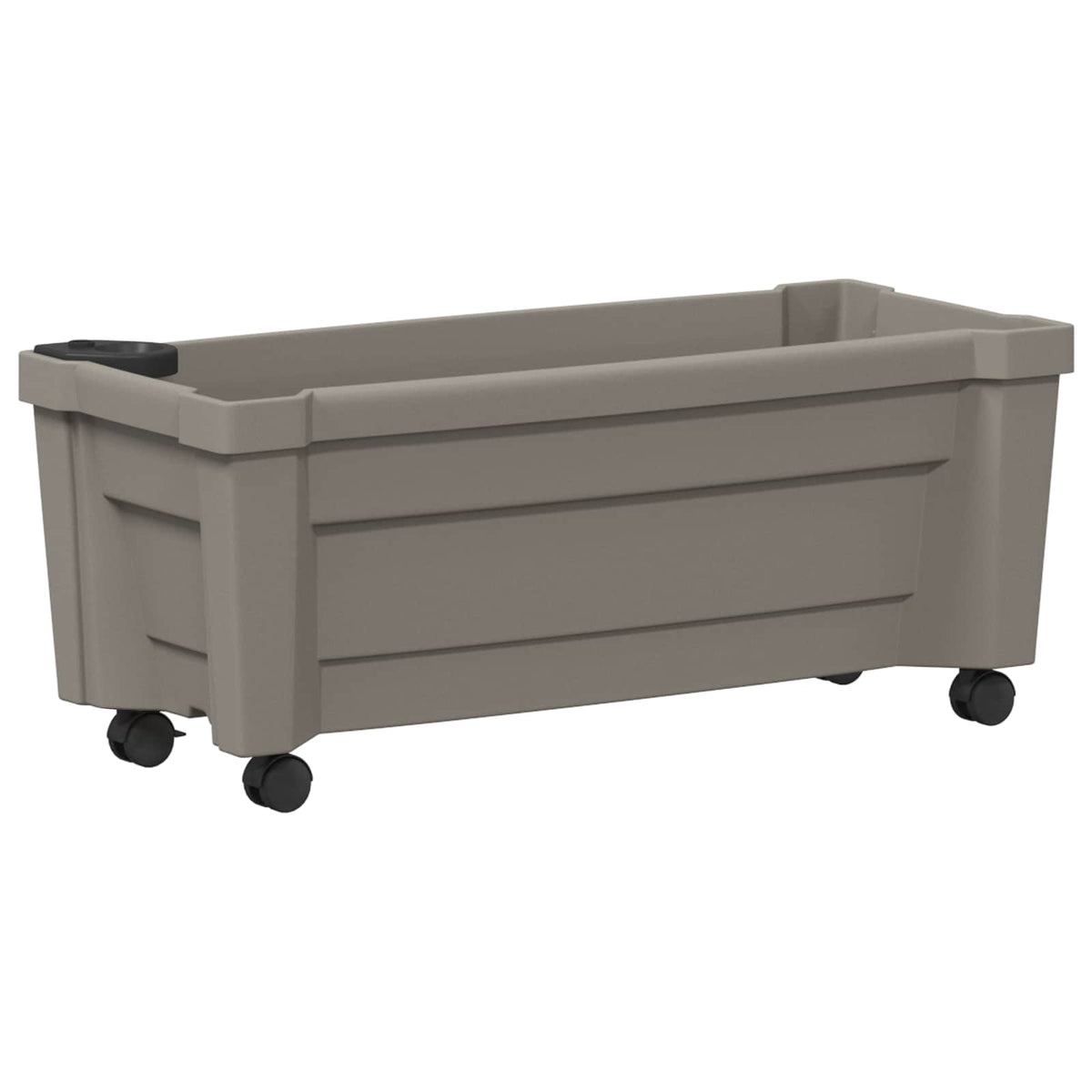 Jardinière à roulettes 79 cm en polypropylène pour balcon
