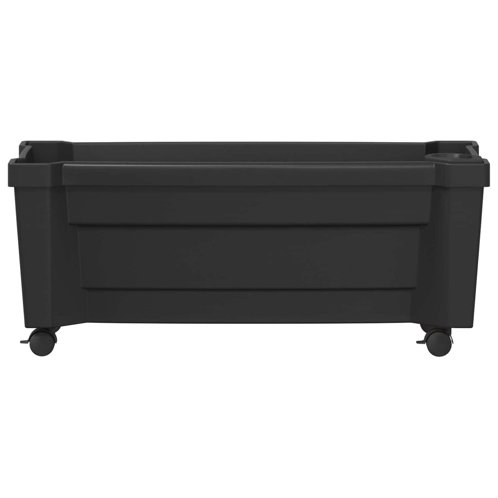 Jardinière à roulettes 79 cm en polypropylène pour balcon