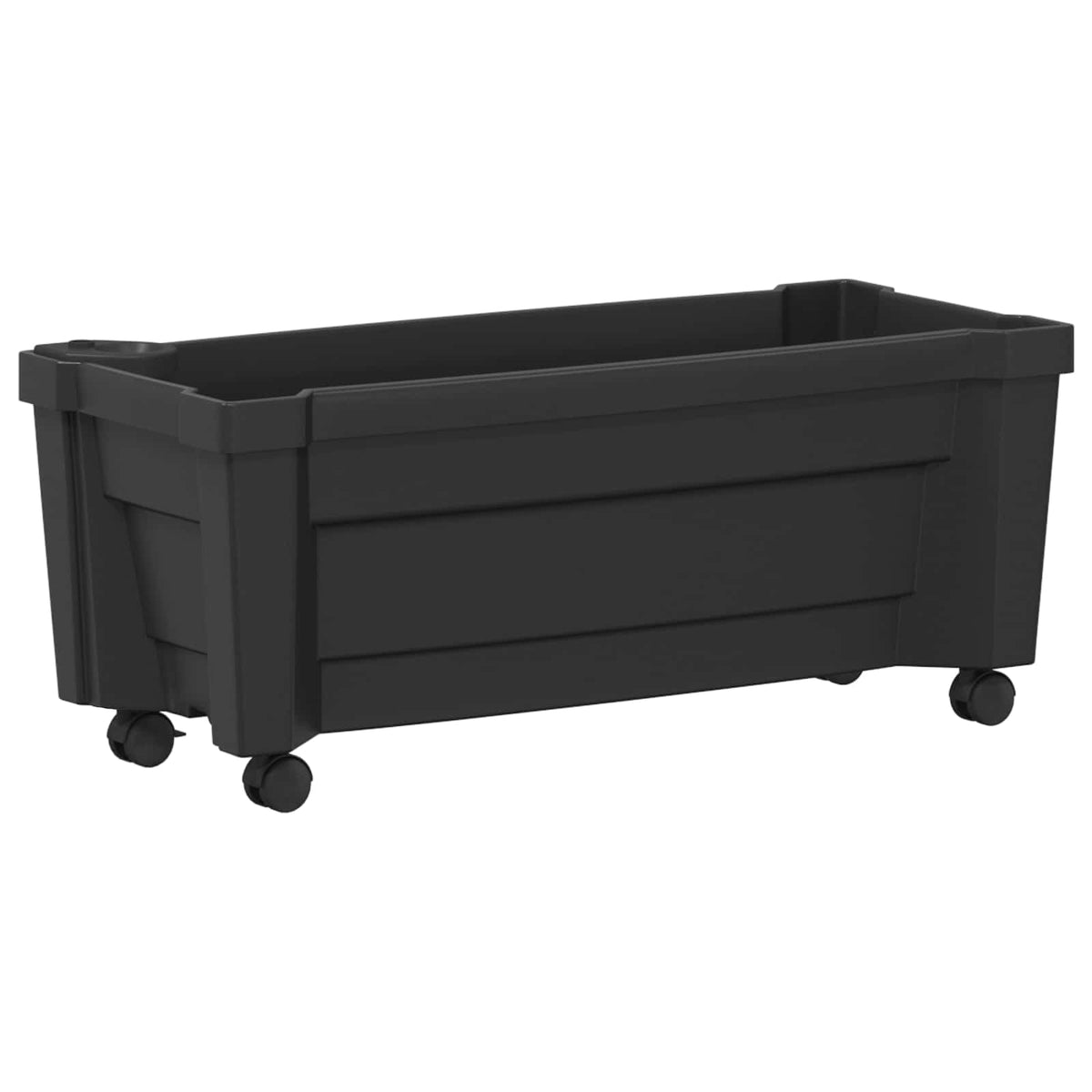 Jardinière à roulettes 79 cm en polypropylène pour balcon