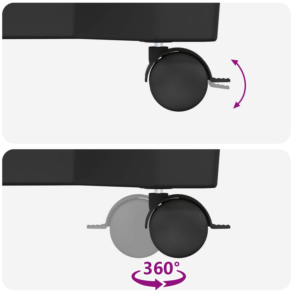 Jardinière à roulettes 79 cm en polypropylène pour balcon
