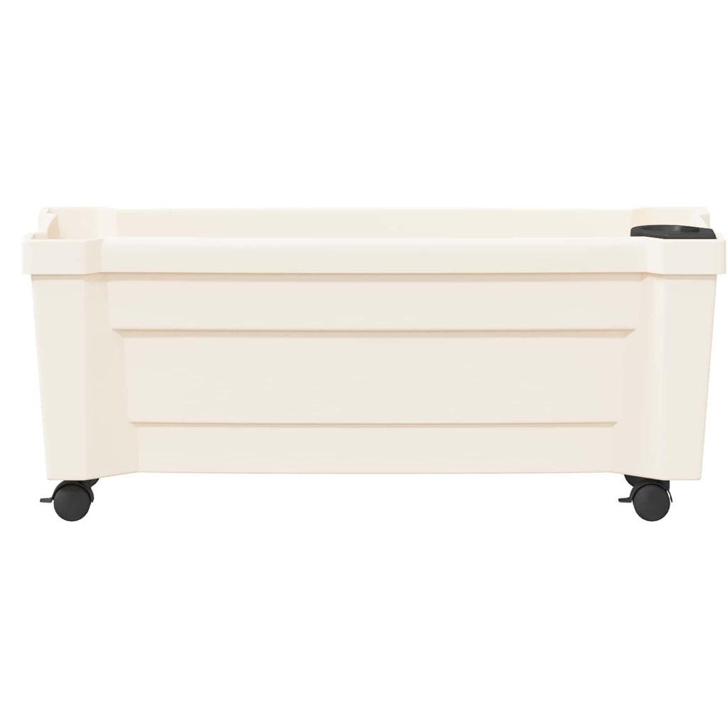 Jardinière à roulettes 79 cm en polypropylène pour balcon