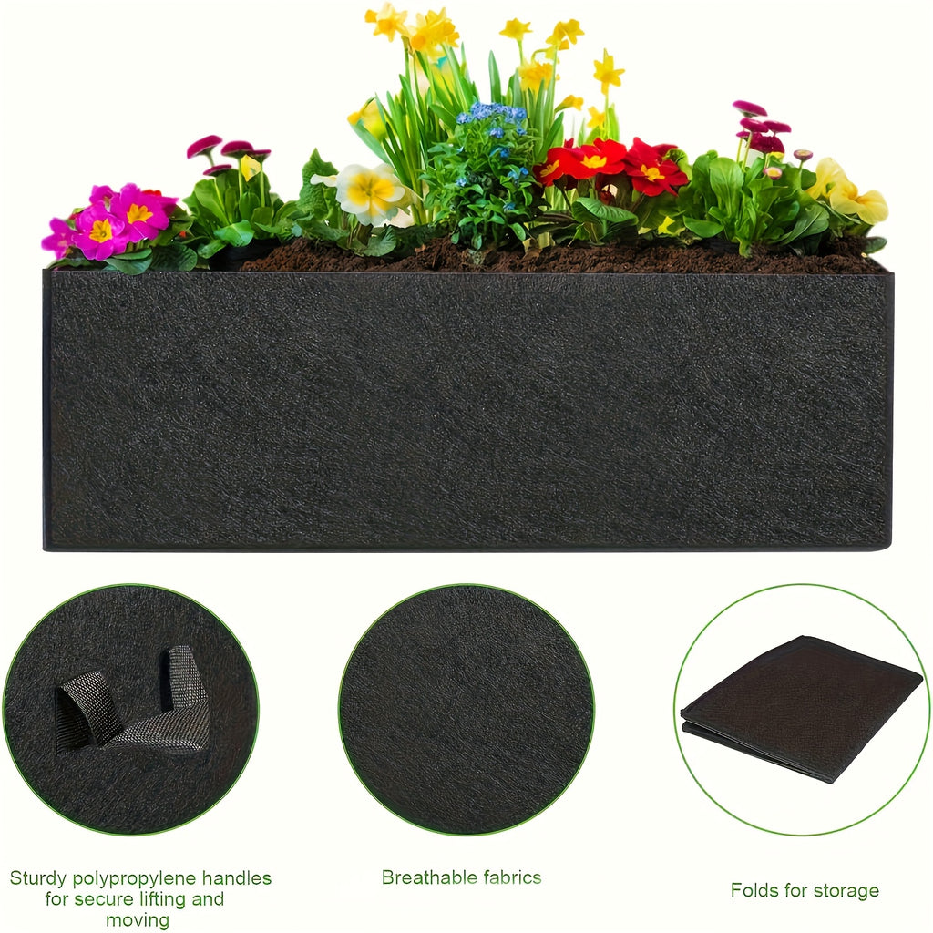 Jardinière souple 288 L 120x60x40 cm — lot de 5 bacs noirs