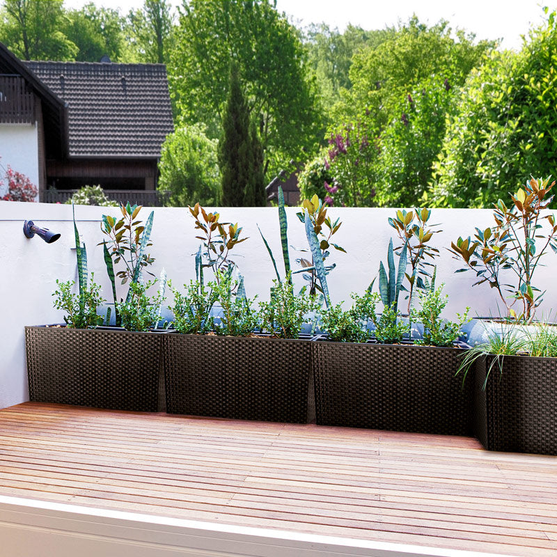 Jardinière sur pied 60 cm anthracite — Réserve d'eau 30 L