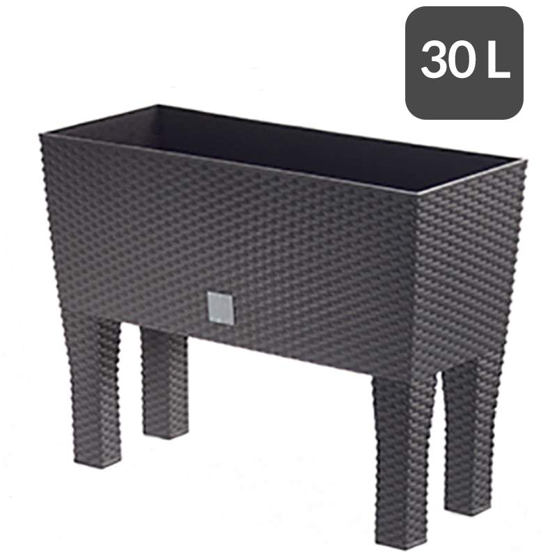 Jardinière sur pied 60 cm anthracite — Réserve d'eau 30 L