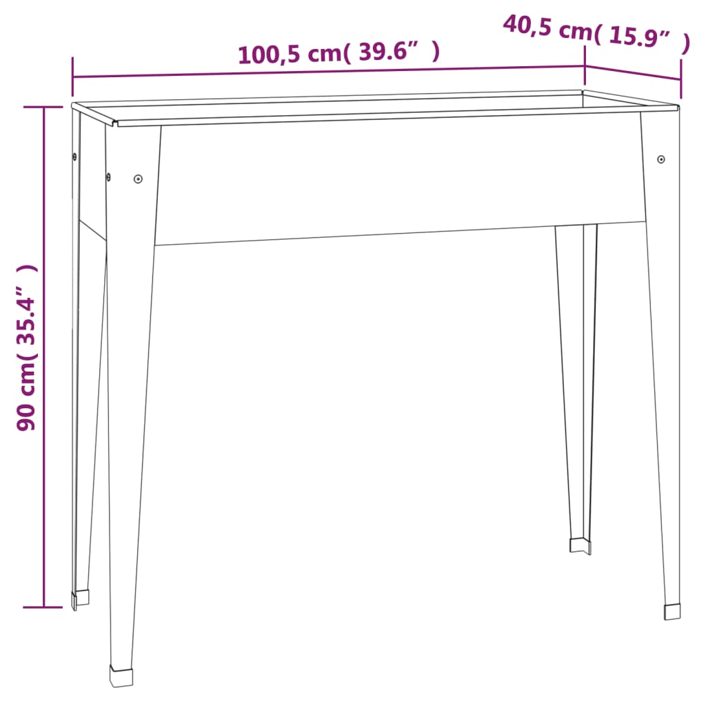 Jardinière sur pied en acier galvanisé 101 cm — Argent mat