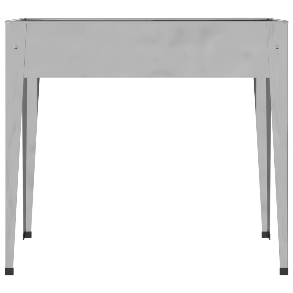Jardinière sur pied en acier galvanisé 101 cm — Argent mat