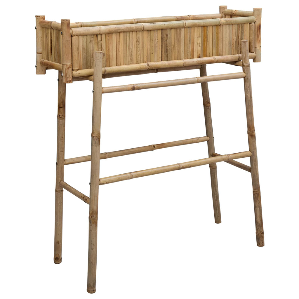 Jardinière sur pied en bambou naturel 100 cm pour balcon