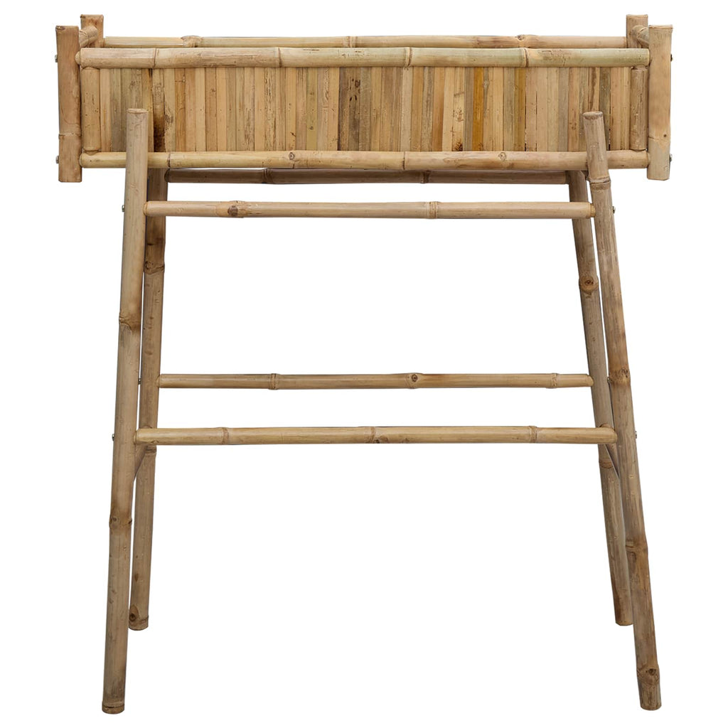 Jardinière sur pied en bambou naturel 100 cm pour balcon