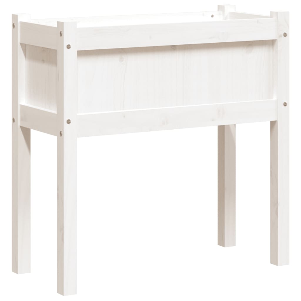Jardinière sur pied en bois massif pour balcon et terrasse