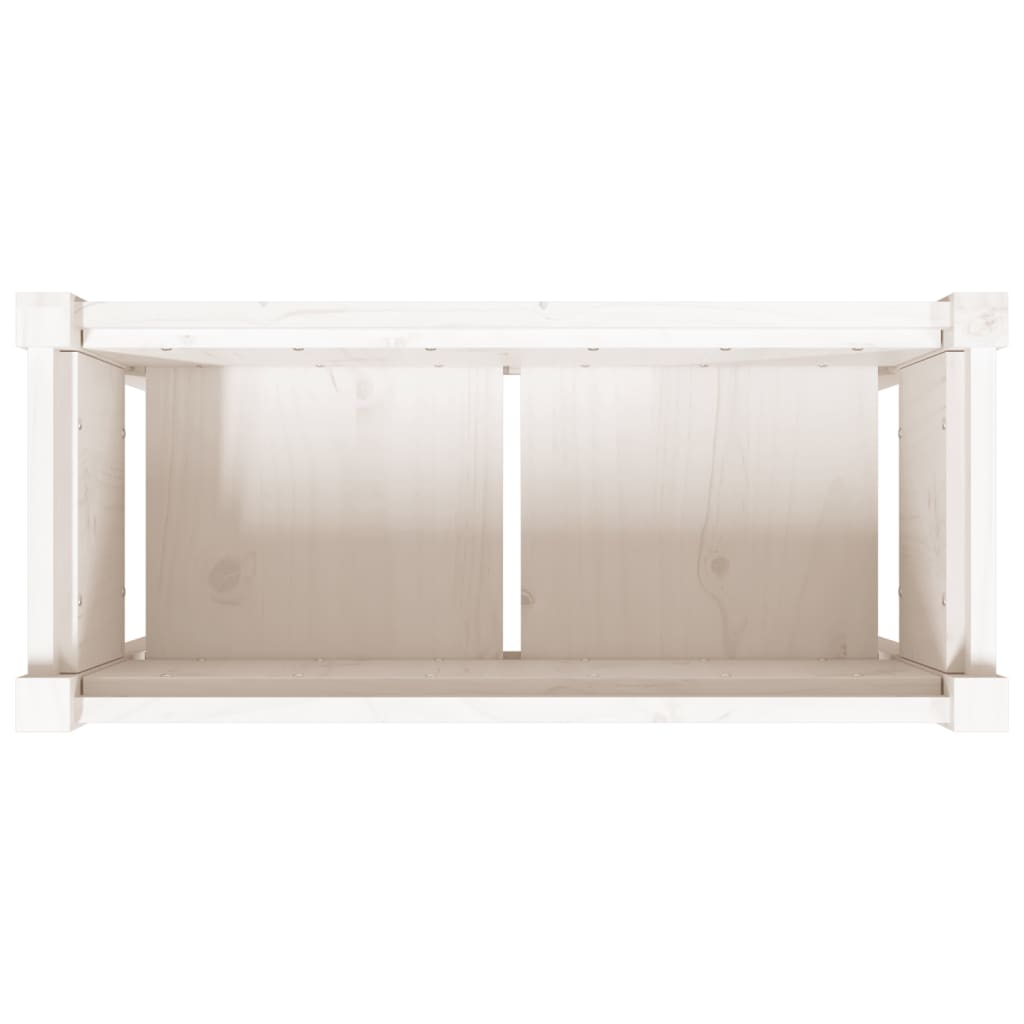 Jardinière sur pied en bois massif pour balcon et terrasse