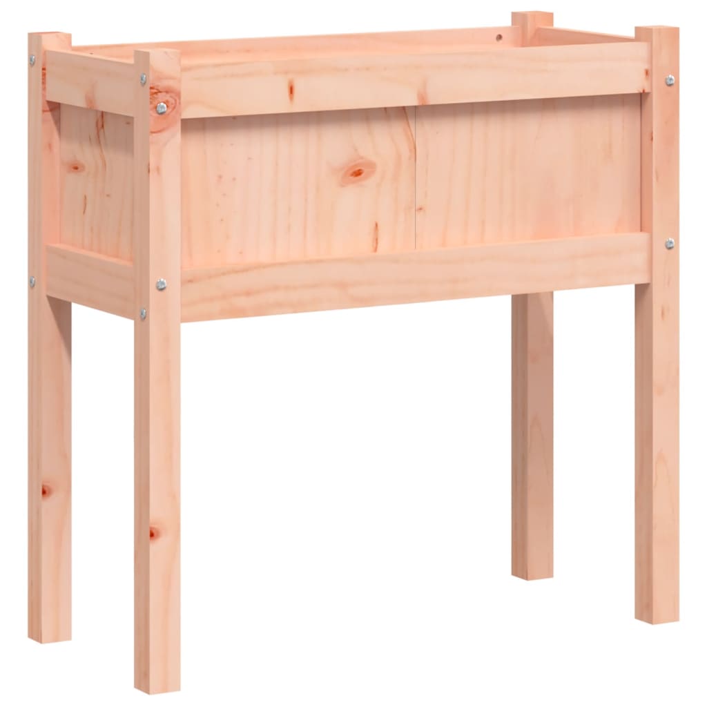 Jardinière sur pied en bois massif pour balcon et terrasse