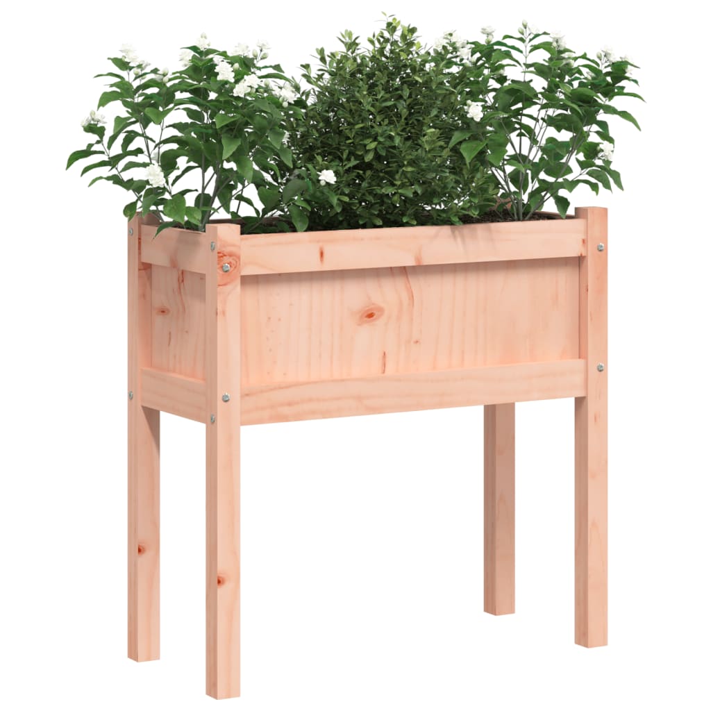 Jardinière sur pied en bois massif pour balcon et terrasse