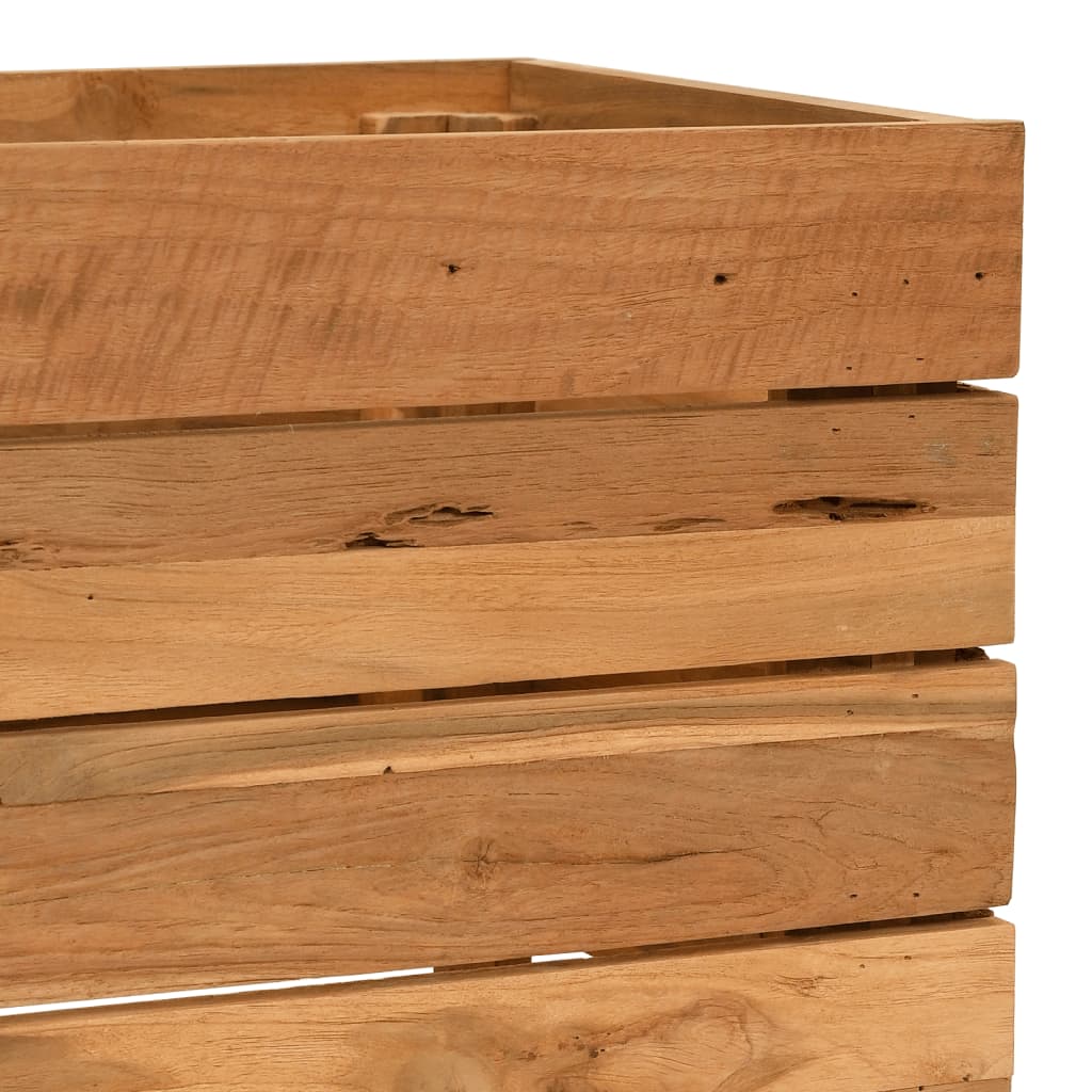 Jardinière sur pied en teck recyclé et acier, 9 formats