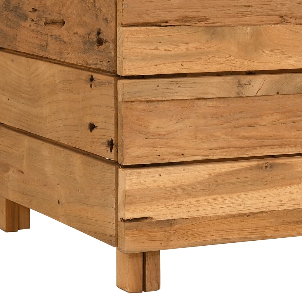 Jardinière sur pied en teck recyclé et acier, 9 formats