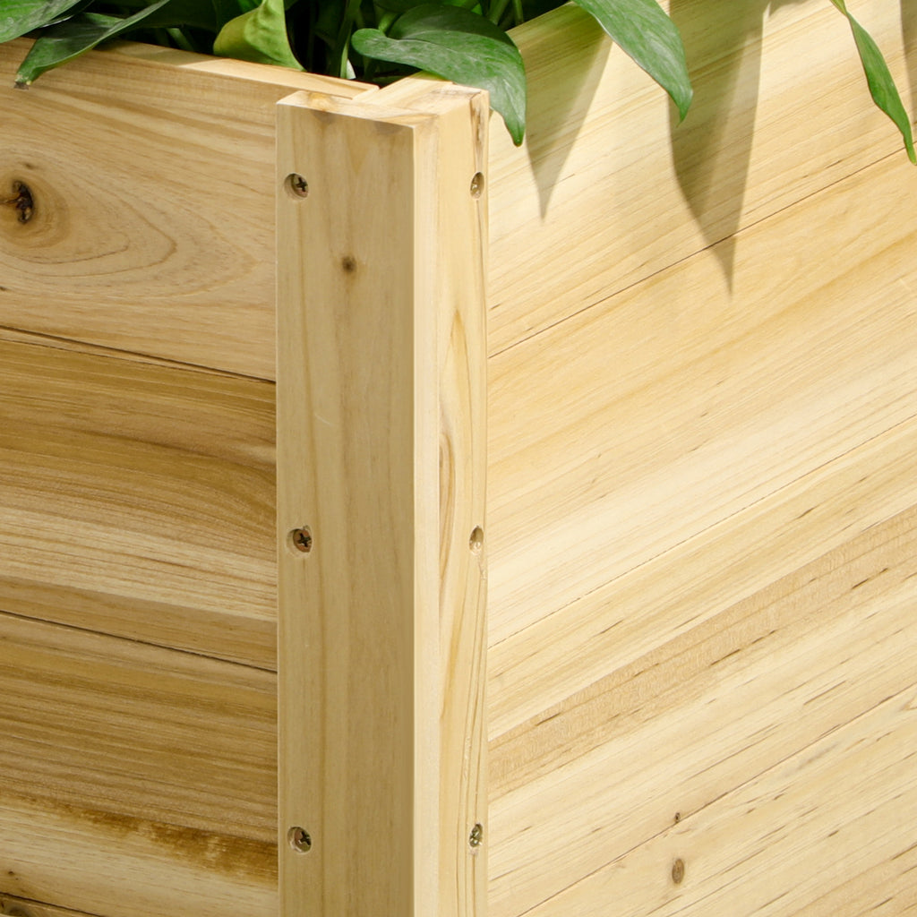 Jardinière sur roulettes en bois 89x48x47 cm avec drainage