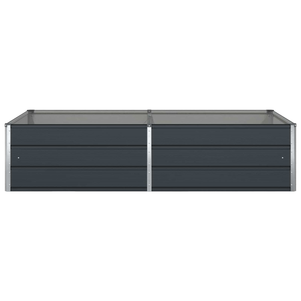 Jardinière surélevée 195x100x45 cm en acier galvanisé anthracite