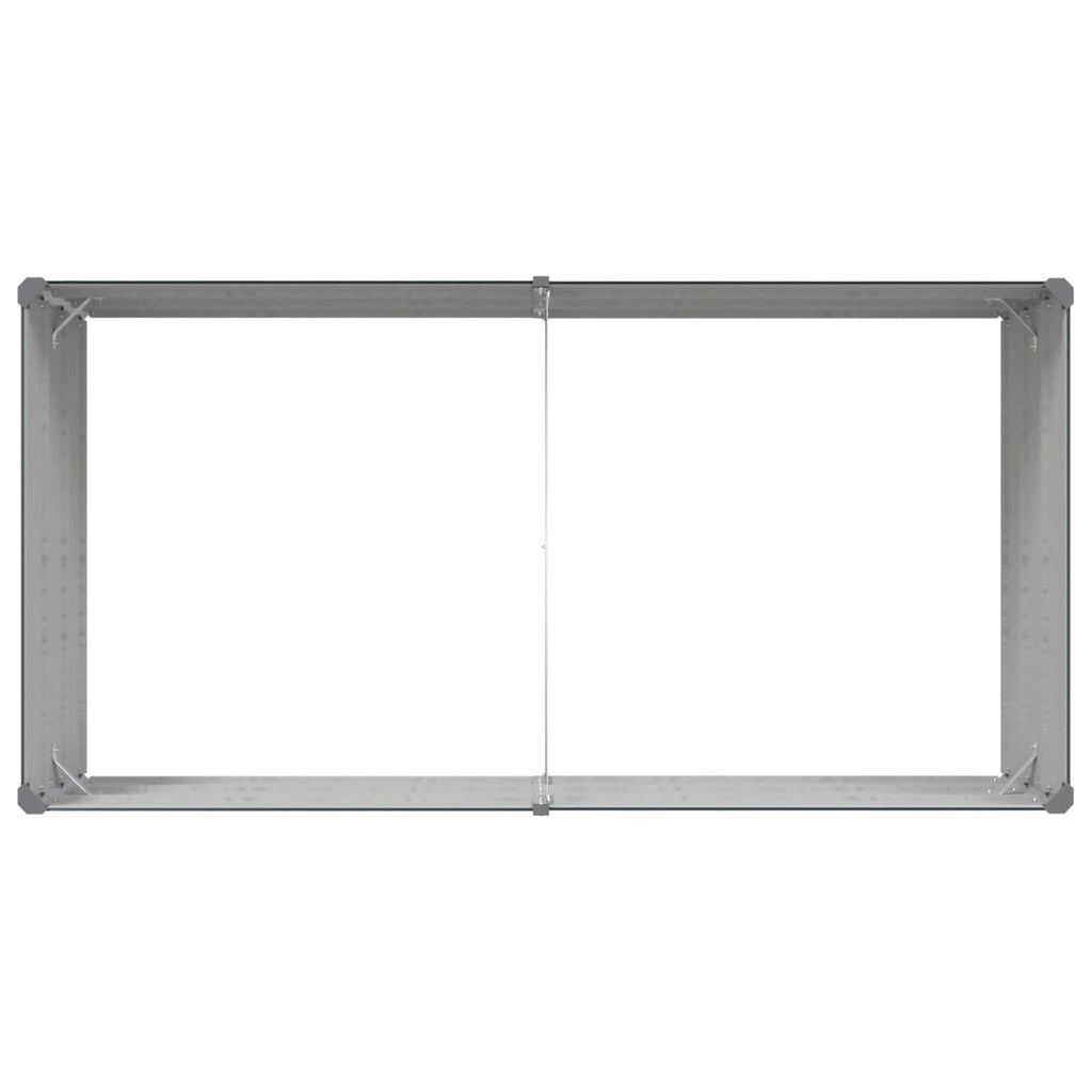 Jardinière surélevée 195x100x45 cm en acier galvanisé anthracite
