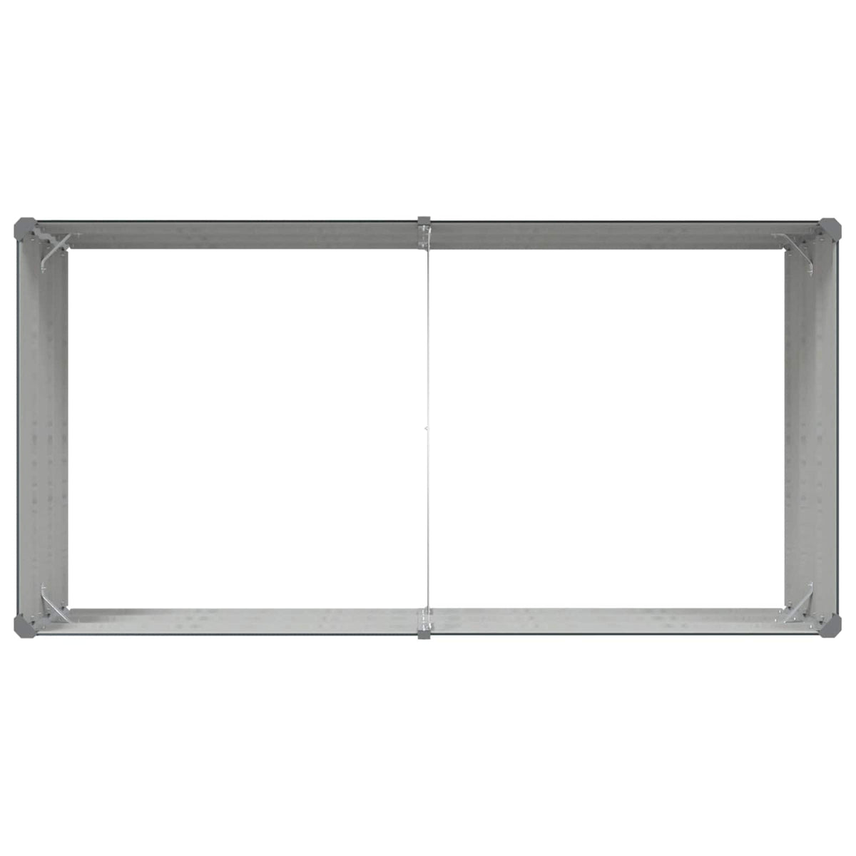 Jardinière surélevée 195x100x45 cm en acier galvanisé anthracite