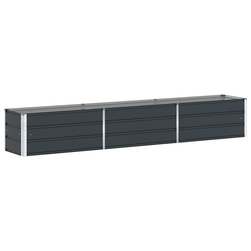 Jardinière surélevée acier galvanisé anthracite 480x50x45 cm