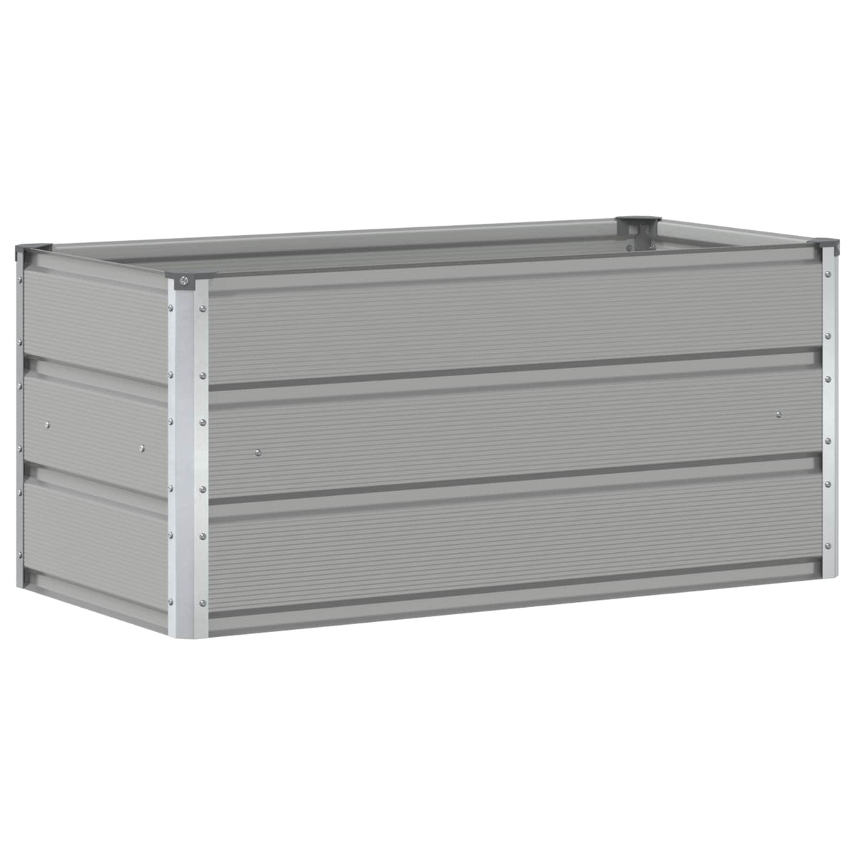Jardinière surélevée en acier galvanisé gris — 100x50x45 cm