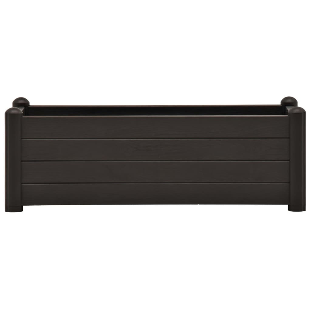 Jardinière surélevée anthracite 100x43x35 cm effet bois