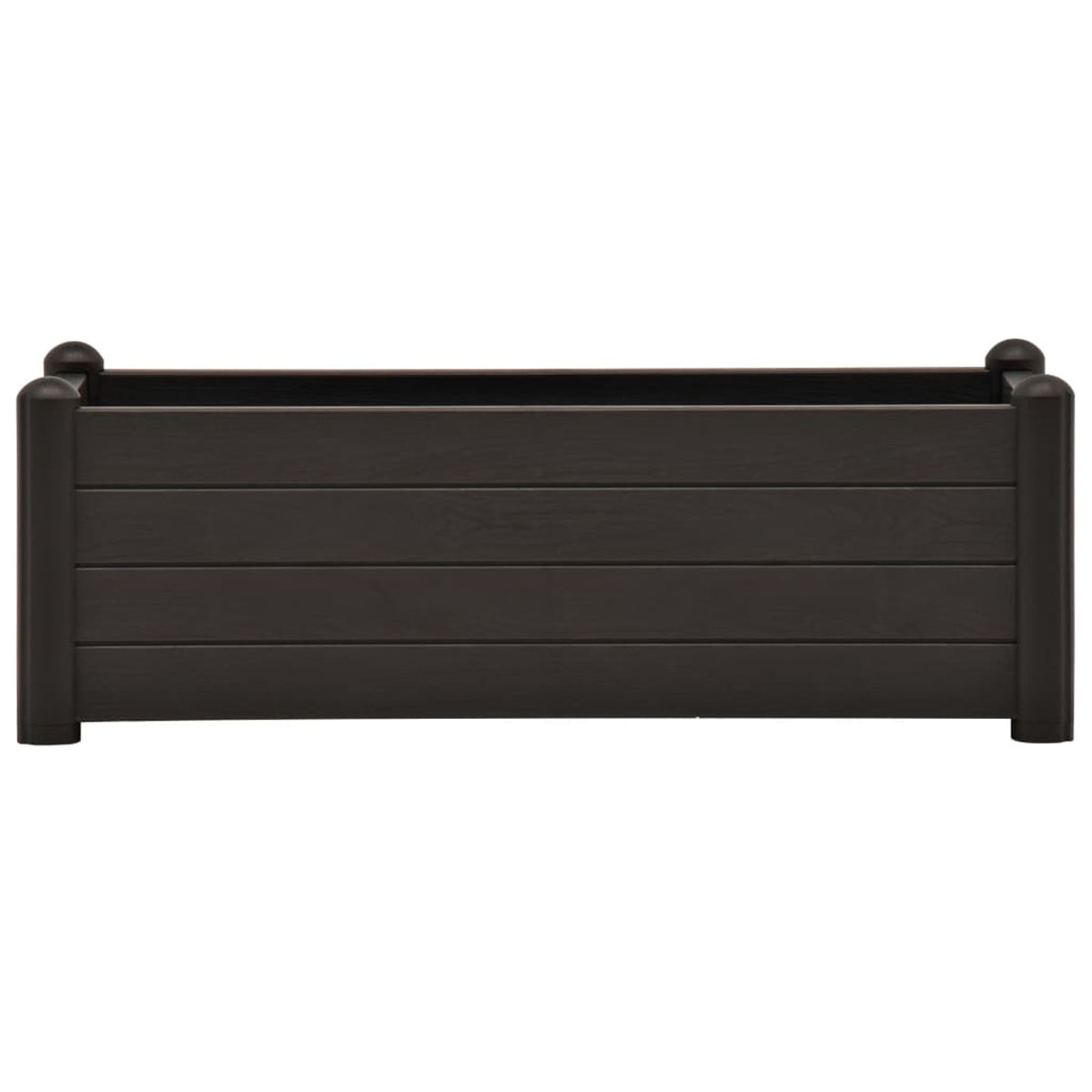 Jardinière surélevée anthracite 100x43x35 cm effet bois