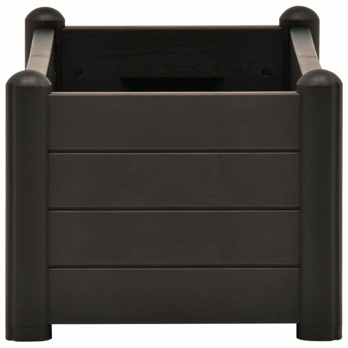 Jardinière surélevée anthracite 100x43x35 cm effet bois