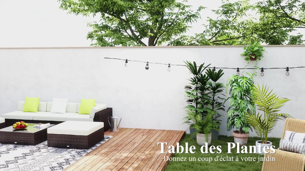 Jardinière surélevée en bois 110 cm avec panneaux acryliques