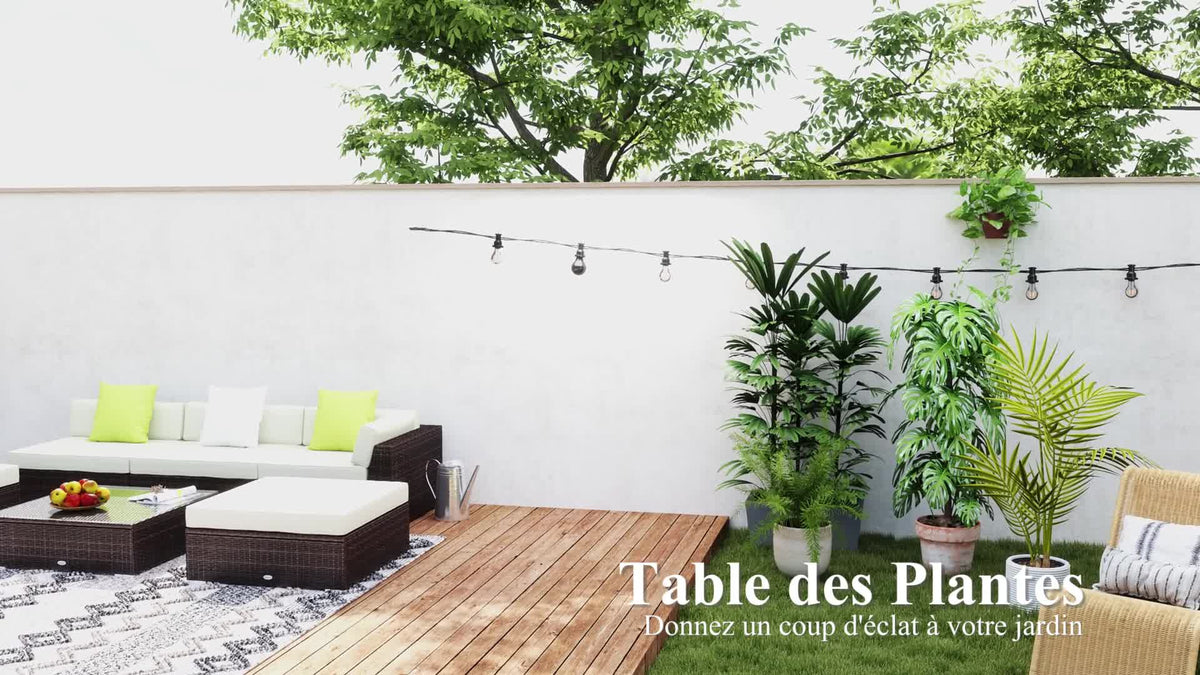 Jardinière surélevée en bois 110 cm avec panneaux acryliques