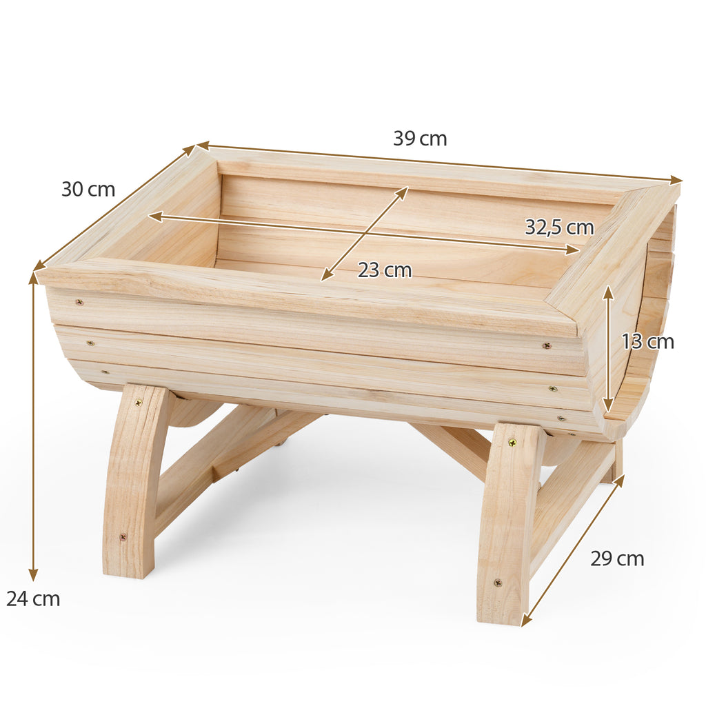 Jardinière surélevée en bois de sapin 39 cm — lot de 2 bacs