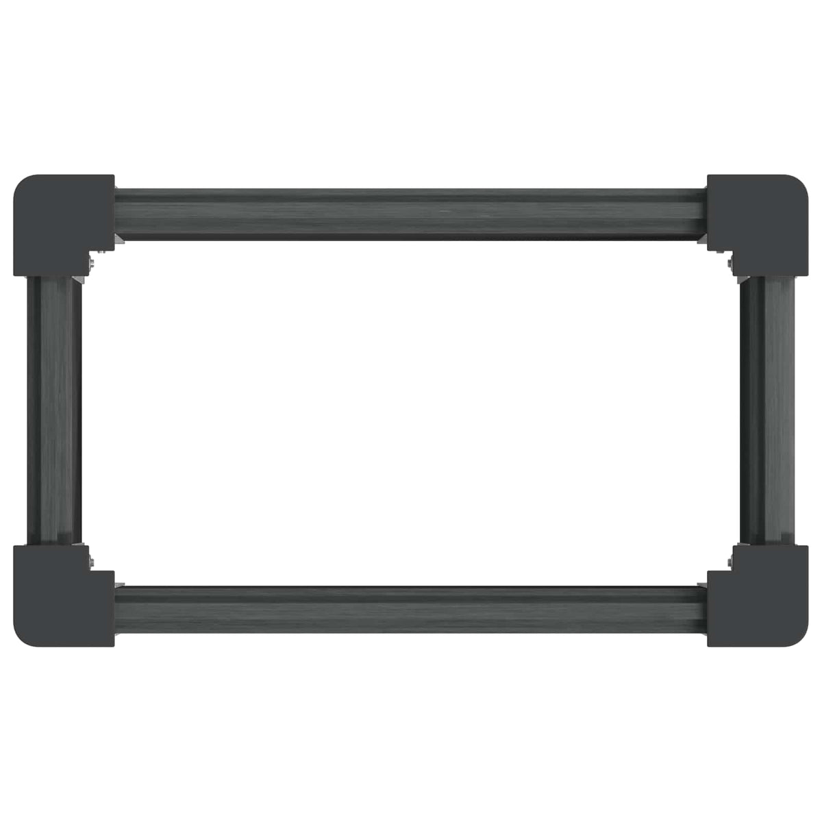 Jardinière surélevée grise 50x30x36 cm effet bois pour balcon