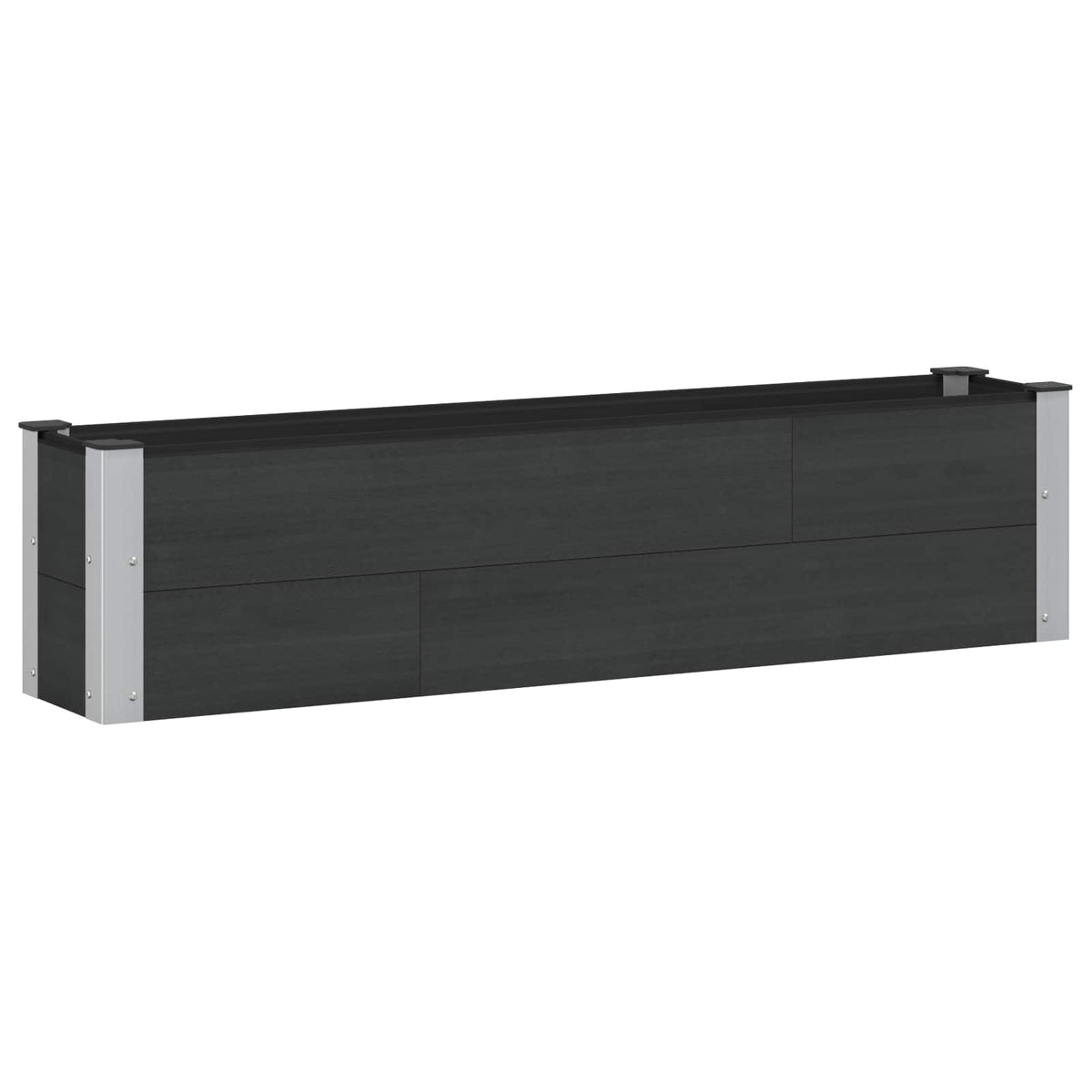 Jardinière surélevée noire 150x30x36 cm pour herbes et fleurs