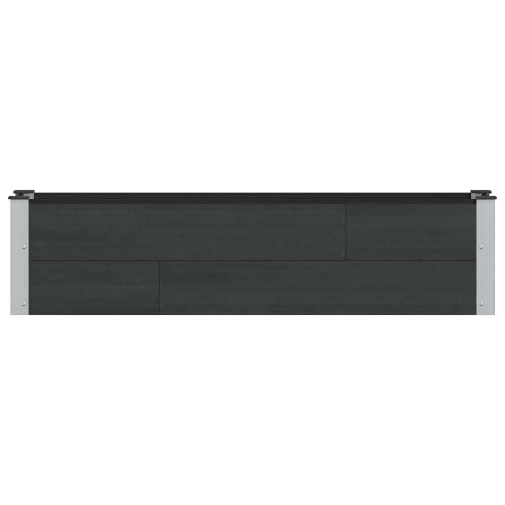 Jardinière surélevée noire 150x30x36 cm pour herbes et fleurs