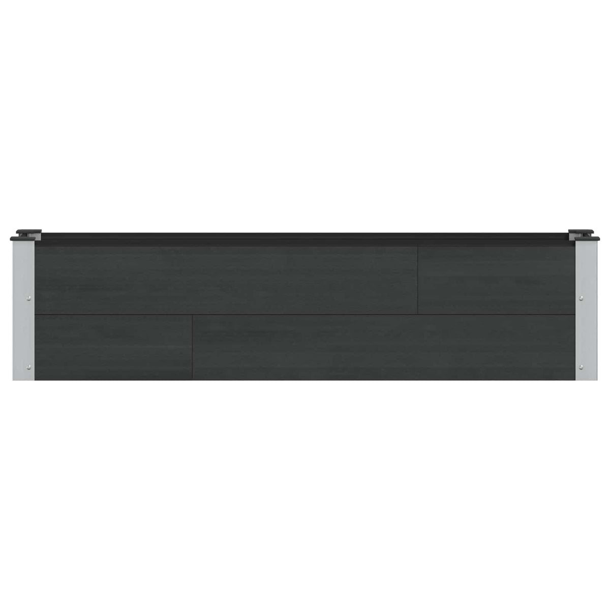 Jardinière surélevée noire 150x30x36 cm pour herbes et fleurs