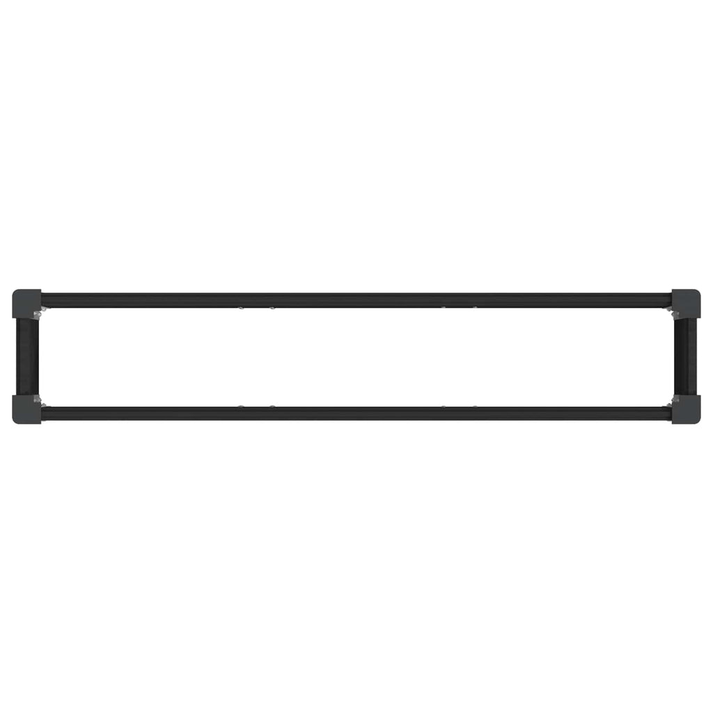 Jardinière surélevée noire 150x30x36 cm pour herbes et fleurs