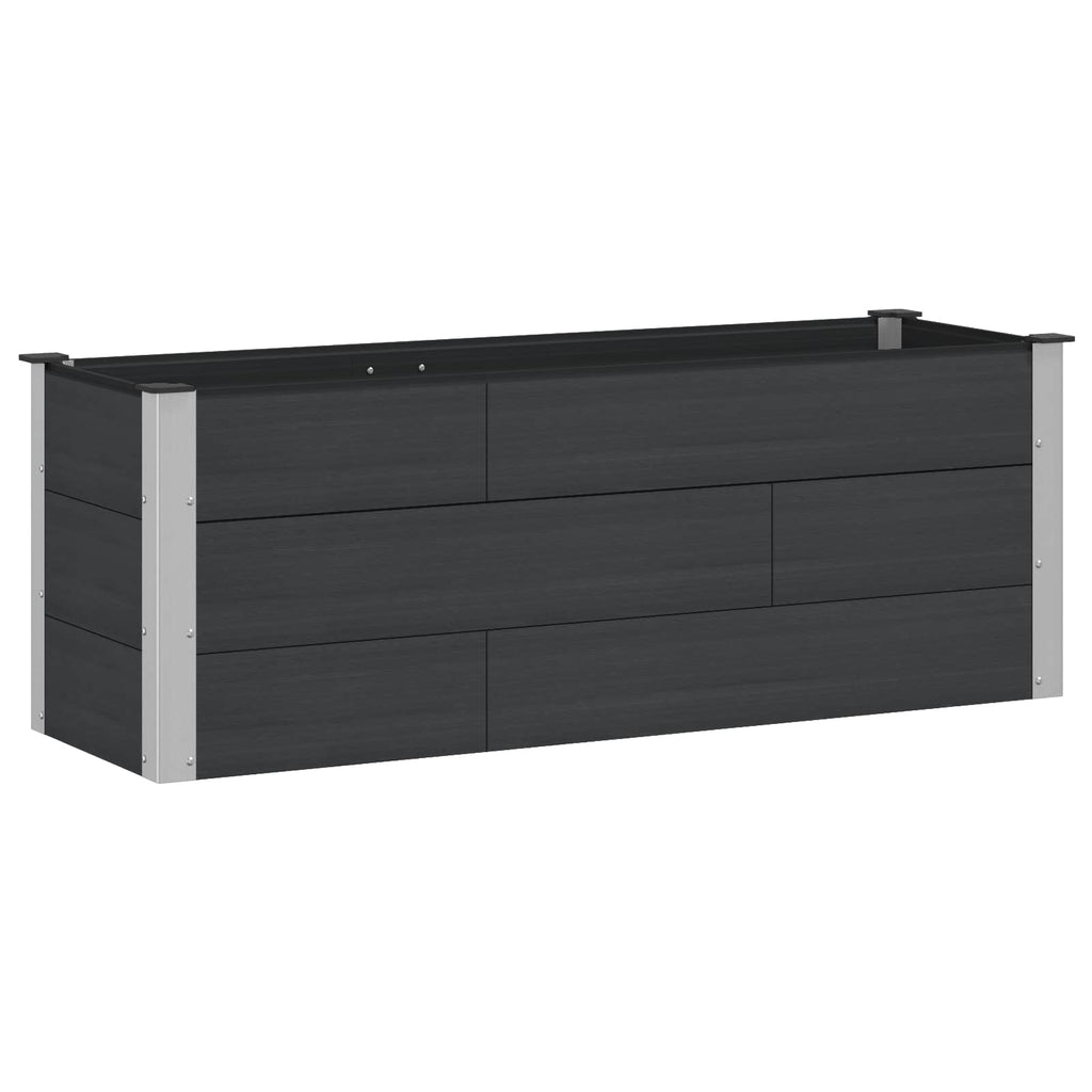 Jardinière surélevée noire 150x50x54 cm pour herbes et fleurs