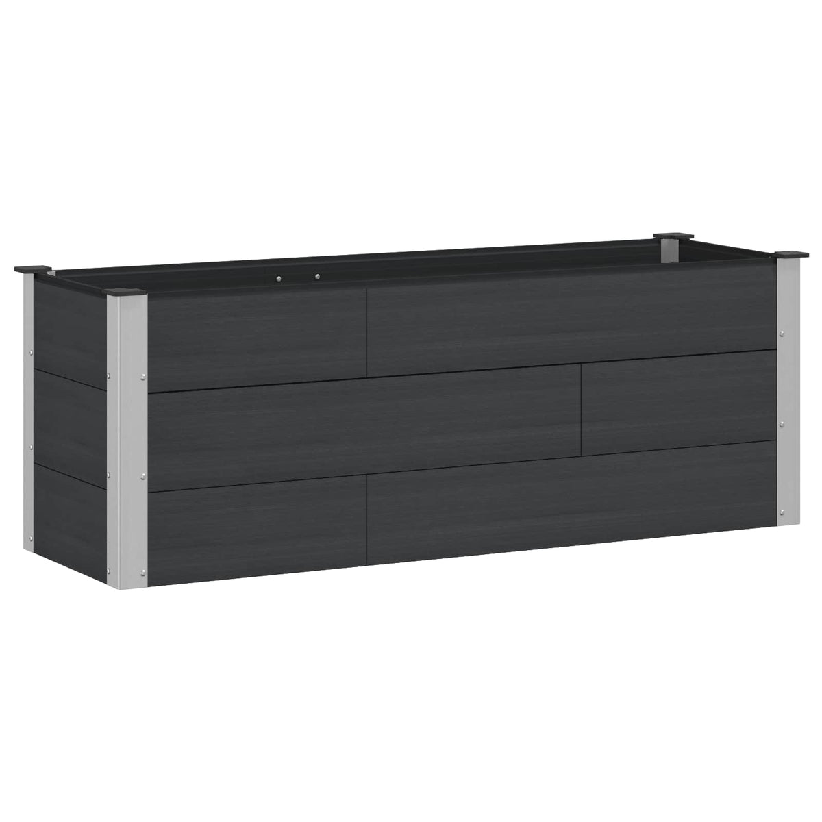 Jardinière surélevée noire 150x50x54 cm pour herbes et fleurs